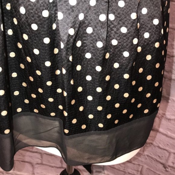 BCBG silk polka dot top with gathered waist 5 for $25 - Picture 3 of 8